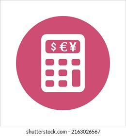 Calc, calculation, calculator icon. Rounded vector design.