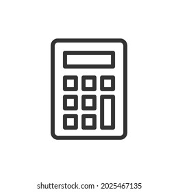 Calc line icon. Web symbol for web and apps. Sign design in outline style. Calc stroke object.