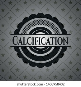 Calcification black emblem. Vector Illustration. Detailed.