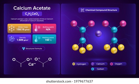 Calcium Acetate Properties and Chemical Compound Structure