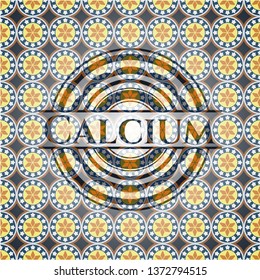 Calcium arabic emblem background. Arabesque decoration.