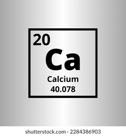 Calcium Ca periodic table of elements vector