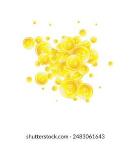 Calcium chaotic tablets. Beauty treatment and nutrition skin care.   Wellness concept. Essential vitamins vector illustration. 