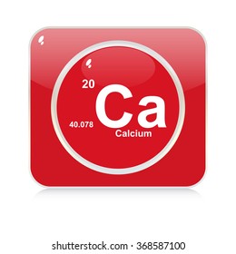 calcium chemical element button
