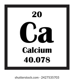 Calcium chemische Element Icon Vektor Illustration Design