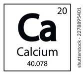 Calcium chemical element of the periodic table