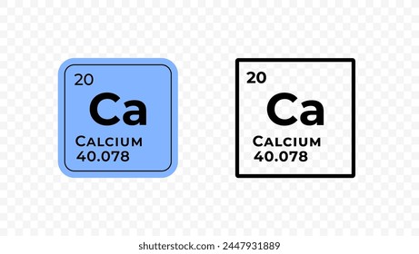 Calcium, chemical element of the periodic table vector design