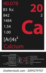 Calcium icon. Mendeleev Table Element