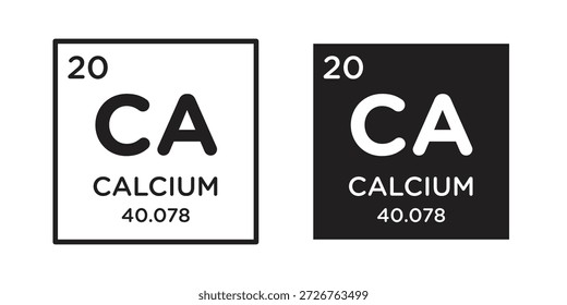 Calcium icon set. minimal logotype web element pack.
