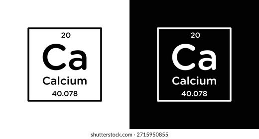 Calcium icon. Simple flat symbol. Perfect Black outline pictogram illustration