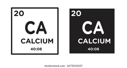Calcium-Symbol, Vektordesign, perfekt für Website-Design