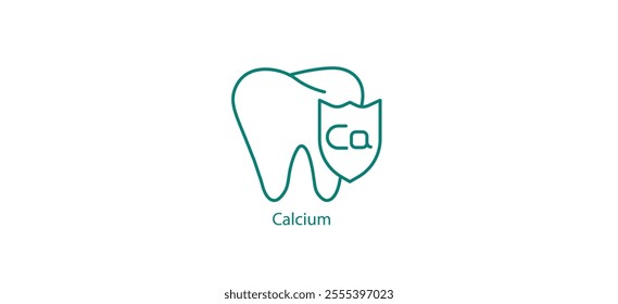 Calcium Icon: Calcium Vector Icon - Vital Nutrient for Strong Bones and Teeth