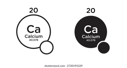 Iconos de calcio. Píxel perfecto. Icono de contorno de Vector. Concepto de logotipo plano.