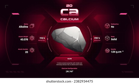 Calcium Parodic Table Element 20-Fascinating Facts and Valuable Insights-Infographic vector illustration design