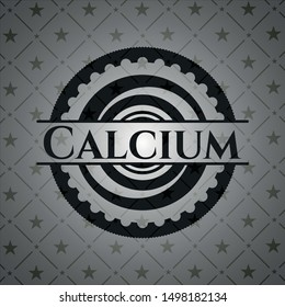 Calcium realistic black emblem. Vector Illustration. Detailed.