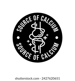 Calcium strong muscles bones. Strong healthy bones icon. Human health medical pictogram. Outline sign useful for packaging web graphic design. Medicine, healthcare concept.