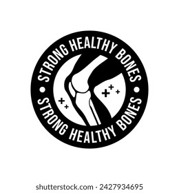 Calcium strong muscles bones. Strong healthy bones icon. Human health medical pictogram. Outline sign useful for packaging web graphic design. Medicine, healthcare concept.