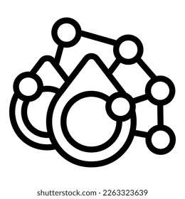 Calcium structure icon outline vector. Amino peptide. Acid protein