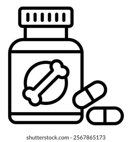 Calcium Tablets Icon Element For Design