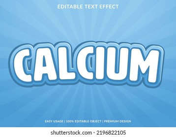 calcium text effect template use for business logo and brand