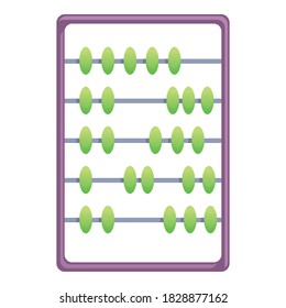 Calculate abacus icon. Cartoon of calculate abacus vector icon for web design isolated on white background
