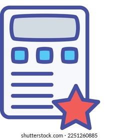 Calculate, accounting fully editable vector fill icon

