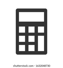 Calculate, calculator icon, vector graphics