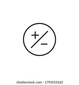 Calcular la ilustración vectorial del contorno de icono de la llamada