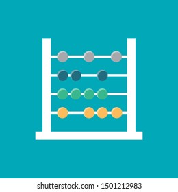 abacıs calculate colerful blue background icon in flat style isolated. Vector Symbol illustration.