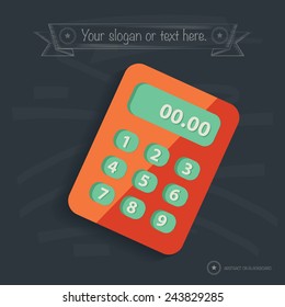 Calculate design on blackboard background,clean vector