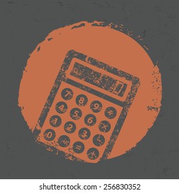 Calculate design on old background,grunge vector