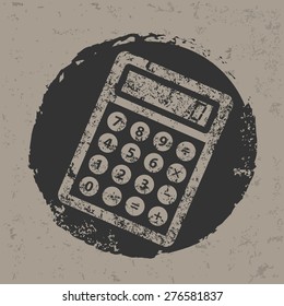 Calculate design on old background,grunge vector