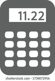 Calcular dispositivo, icono gris de calculadora
