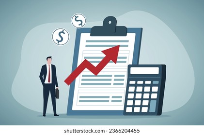 Calculate expenses isolated cartoon vector illustrations. Small business owners doing accountancy, money management, profit and income calculation, financial expenses report vector cartoon.