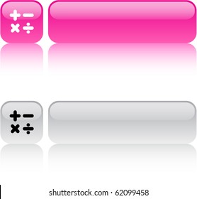 Calculate glossy square web buttons.