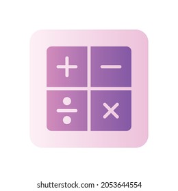 calculate gradient icon isolated on white background
