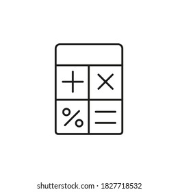 calculate icon element of school icon for mobile concept and web app. Thin line calculate icon can be used for web and mobile. Premium icon on white background.