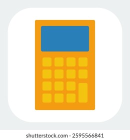 calculate icon in flat color style