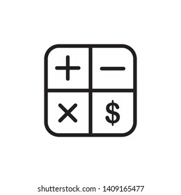 calculate icon logo design template