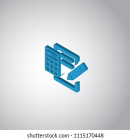 calculate icon vector isolated on white background for your web and mobile app design, calculate logo concept