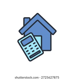 calculate icon. vector.Editable stroke.linear style sign for use web design,logo.Symbol illustration.