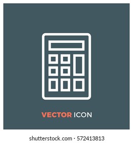 calculate line vector icon