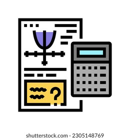 calculate math science education color icon vector. calculate math science education sign. isolated symbol illustration