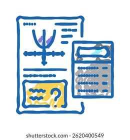 calculate math science education doodle icon sketch vector. calculate math science education sign. isolated symbol illustration