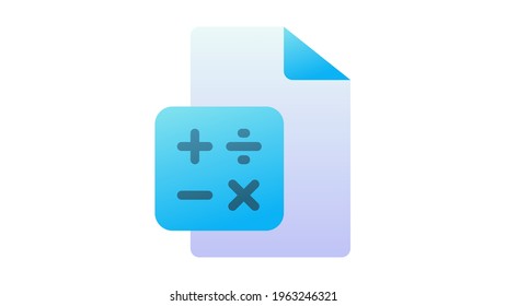 calculate paper report single isolated icon with single isolated icon with smooth style
