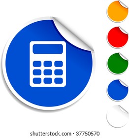 Calculate  sheet icon. Vector illustration.