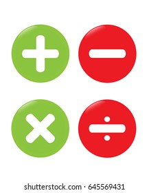Calculate vector icons, light background.
