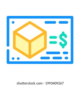 calculating cost of production color icon vector. calculating cost of production sign. isolated symbol illustration