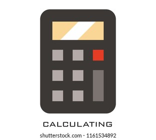 Calculating flat icon signs