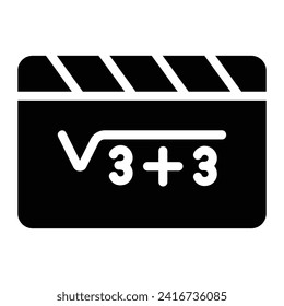 calculating Glyph Icon Background White